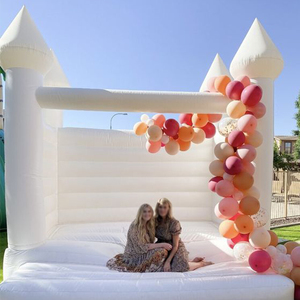 บ้านลมเป่าลมสีขาวสำหรับเช่าใช้งานกลางแจ้ง พร้อมสไลเดอร์สำหรับเด็ก งานแต่งงาน ปาร์ตี้ - Product Image 4
