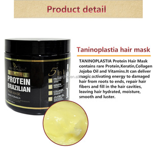 Meilleur masque capillaire lisse et brillant réparant les cheveux endommagés Hydrater et nourrir les protéines kératine collagène huile de jojoba <span class=keywords><strong>vitamine</strong></span> 5 en 1 - Product Image 6