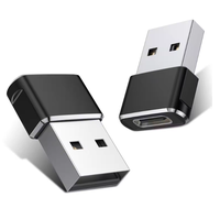 Sincronización de datos de 480Mbps Aleación de zinc Tipo A Macho a C USB 2,0 Tipo Convertidor hembra para cargador USB C Cable PC Laptop