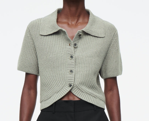 Femme Hunter Green Fashion Solid Knitted Cardigan Soft Plastic Sew Resin Button for Cardigan Shirt Coat Sweater - Product Image 2