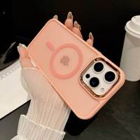Coque de téléphone antichoc magnétique en TPU+Acrylique avec revêtement électrolytique, très vendue, pour iPhone 17, 16E, 14, 13, 12, 11, 15 Pro Max, XR, XS, 8, 7