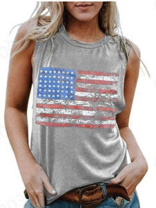 Camiseta sin mangas con estampado de París de verano para mujer, Camiseta holgada grande transpirable y cómoda sin mangas, camiseta de calle, camiseta informal Individual Clo - Product Image 2