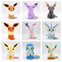 Boneka Anime Plush Berkualitas Tinggi Grosir Murah 363 Model Keluarga Eevee Kawaii Charizard Boneka Isi Dakron untuk Mesin Cakar Mainan Anak