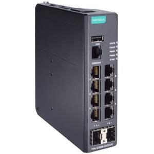 Commutateur Ethernet industriel géré 8 ports Gigabit Moxa TSN-G5008-2GTXSFP avec connecteur LC/PC, protocole IEEE 802.3 - Product Image 1