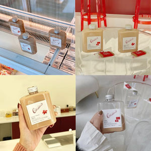 Wholesale 350ml Square Plastic Beverage <b>Bottle</b> Food Grade <b>Fruit</b> Juice Drink <b>Bottle</b> with Aluminum Screw Cap - Product Image 4