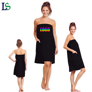 Jupe de bain personnalisable pour femme avec logo, absorbante, couleur unie, pour salon de beauté, SPA et usage domestique - Product Image 1