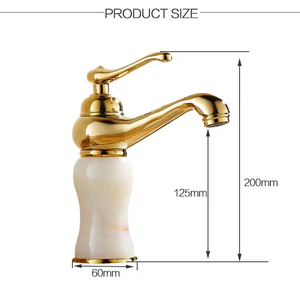 Robinet de lavabo monotrou en laiton moderne de style européen, finition or antique, pour salle de bain d'hôtel de luxe, YICAI-9.7-9 - Product Image 5