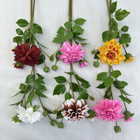 YL Nouvelles Fleurs Artificielles Dahlias pour Centre de Table, Décoration de Mariage pour Salons/Salles à Manger, Grandes Fleurs Artificielles en Soie Imprimées en 3D