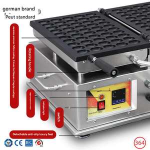 Machine à gaufres électrique professionnelle en acier inoxydable pour hôtels, cuisines et buffets - Product Image 6