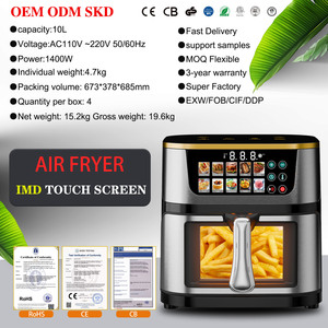 Four friteuse à air en verre entièrement en acier inoxydable 10L 12L 15L Smart Multi Fonctionnel Électrique Réglable <span class=keywords><strong>Sans</strong></span> <span class=keywords><strong>huile</strong></span> Visible Numérique - Product Image 2