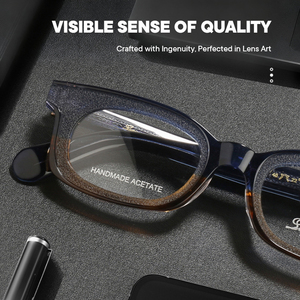 نظارات سانت فان جوخ الجديدة الفريدة للجنسين، إطار نظارات أسيتات بتصميم عصري ونمط صلب - Product Image 3