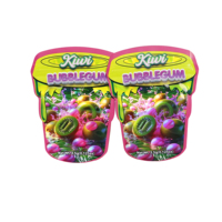En stock, sachet debout en plastique Mylar holographique Kiwi Bubblegum, nouveau design, 3,5, avec boîtes assorties, fleurs, bonbons