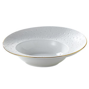 Vajilla de hotel de gama alta, plato occidental de pasta de sopa de cerámica blanca creativa con estilo italiano con diseño de sombrero de hierba - Product Image 5