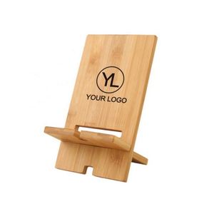Support de téléphone portable en bambou écologique traditionnel avec logo personnalisé - Product Image 1