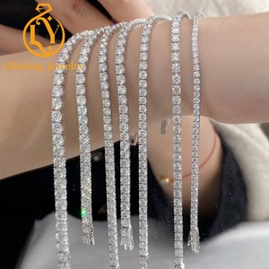 Bracciale <span class=keywords><strong>Tennis</strong></span> in Oro Massiccio 14k 18k con Diamanti Rotondi Creati in Laboratorio Certificati GIA IGI VVS CVD HPHT Personalizzati per Donne - Product Image 1