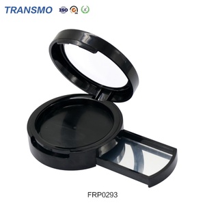 Private <b>Label</b> <b>Black</b> Plastic Empty Blush Container Custom Powder Packaging for Cosmetics - Product Image 3