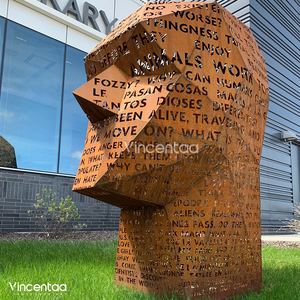Escultura Personalizada em Aço Corten Vincentaa Escultura Abstrata Tridimensional Personalizada - Product Image 2