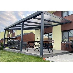 Invernadero de Aluminio con Techo de Cristal <span class=keywords><strong>para</strong></span> Jardín o Patio / Terraza con Techo de Cristal y Paredes Corredizas de Cristal - Product Image 2
