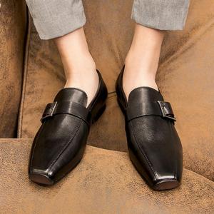 Nouvelles Chaussures Habillées pour Hommes 2026 – Oxford Artisanales à Bout Carré, Tige en Cuir Respirante, Légères et Antidérapantes à Lacets - Product Image 2