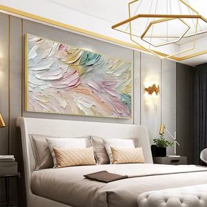 Pintura al Óleo Horizontal Pastel Dream, Pintura al Óleo Abstracta Neutral con Textura 3D, Arte en Lienzo Minimalista Hecho a Mano para Decoración de Paredes - Product Image 5