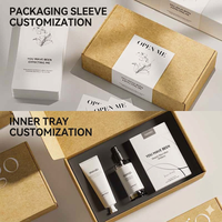 Boîtes d'expédition en papier kraft avec logo personnalisé (3 tailles) pour l'emballage de produits e-commerce et d'accessoires de mode avec couleurs et formes personnalisées