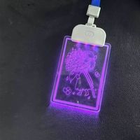 Joylit Glowing Acryl LED Leuchten Namensschild Abzeichen Benutzer definierte LED blinkende Acryl Namensschild für Bar Ausstellungs veranstaltungen