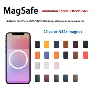 Estuche para Tarjetas San Cola con Cierre de Botón de PU, Diseño Geométrico y Animación Emergente para iPhone 16 17 - Product Image 2