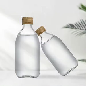 Vente en gros bouteille Sirop en verre transparent bouteille d'eau saline en verre ambré avec bouchons inviolables personnalisés - Product Image 5