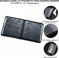 Classeur de cartes à collectionner personnalisé 480 emplacements 12 pochettes en cuir PU avec fermeture éclair pour cartes de sport et de jeu sous protège-cartes et toploaders