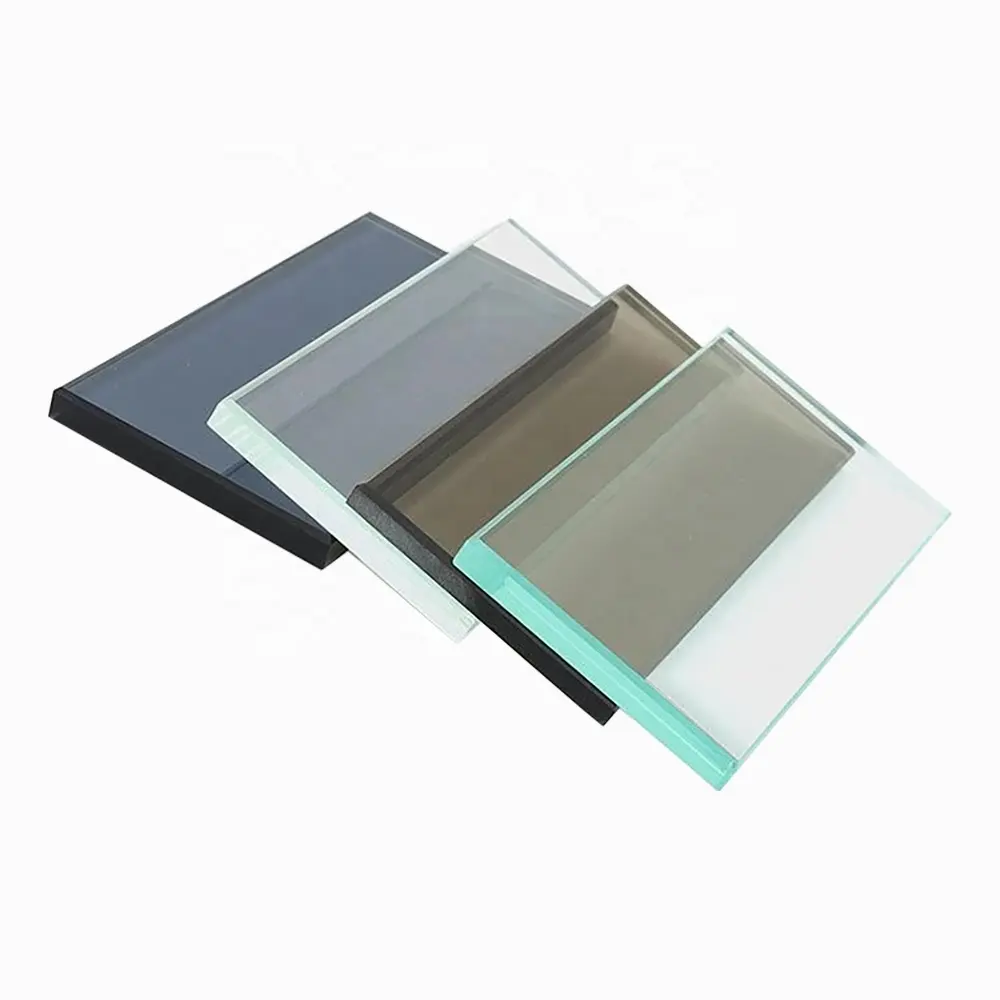 1mm-19mm transparente, templado, laminación, aislamiento, vidrio plano incoloro hoja de vidrio templado