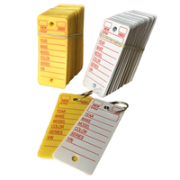 Porte-clés en plastique jetables personnalisables de haute qualité avec logo sur mesure, étiquettes d'identification en plastique inscriptibles pour clés de voiture, vente en gros