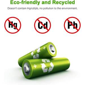 Paquete de 10 Baterías Recargables EBL AA de 2500 mAh Ni-MH, Baterías Doble A Precargadas, Caja de 5 Colores - Product Image 3