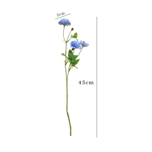 Fleurs artificielles Ruilisi en plastique et soie, Myosotis bleu, décoration de mariage et de maison, style papillon à 2 branches, lotus - Product Image 5