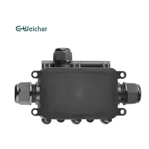 4 cách IP68 40A PVC PA66 ngoài trời Treo Tường Hộp nối điện ngoài trời treo tường bao vây hộp