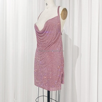 Robes de mariée en cristal pour femmes personnalisées Robe de soirée en maille de diamant en aluminium à la mode avec strass