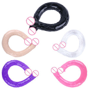 Silicone morbido realistico Dildo enorme pene BDSM vibratore di plastica dura per uso maschile e femminile - Product Image 2