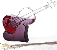 Bouteilles en Verre Premium en Forme de Violon Vides pour Brandy Whisky, Bouteilles de Liqueur Personnalisées pour Vodka Spiritueux 750ml 500ml, Vente en Gros