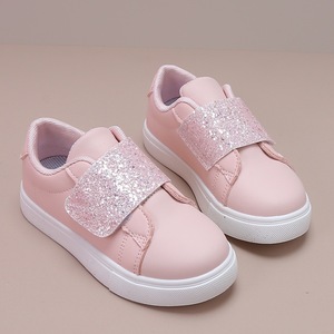 <span class=keywords><strong>Zapatillas</strong></span> de deporte informales de suelo suave ecológicas a la moda de verano para niñas, nuevos mocasines de lentejuelas rosas, zapatos de tabla - Product Image 4