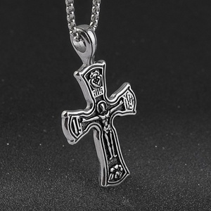 Colgante Religioso Vintage de Metal, Amuleto de Acero Inoxidable para Hombre, Collar Cristiano, Colgantes y Amuletos Religiosos de Moda DIY - Product Image 1
