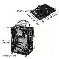 Sac de courses à roulettes grande capacité imperméable personnalisé avec chariot de courses intégré