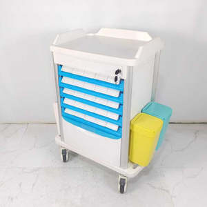 EM-ET111 Ziekenhuis Multifunctionele Nood <span class=keywords><strong>Trolley</strong></span> Kar Medicatie Anesthesie <span class=keywords><strong>Trolley</strong></span> <span class=keywords><strong>Trolley</strong></span> Met Wielen - Product Image 3