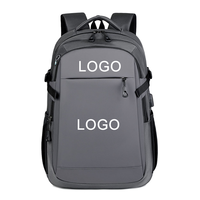 Sac à dos unisexe en Oxford noir avec fermeture éclair, logo personnalisé rapide, étanche, pour camping et sport, avec port USB et bretelles réglables, OEM ODM