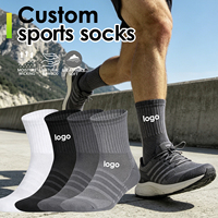 Chaussettes de sport pour homme personnalisées, maille respirante, évacuation de l'humidité, chaussettes de sport rembourrées pour la course à pied, la salle de sport, la randonnée, certifiées CE