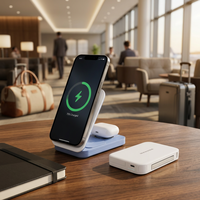 Batterie externe magnétique pliable 10000 mAh 20W, nouvelle arrivée 2026, chargeur portable, station de charge sans fil 3-en-1