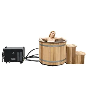 Venta caliente en Australia 1/2 HP Enfriador de agua Bañera de hielo de madera sumergida en frío