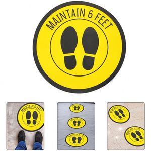 Pegatinas de Suelo Personalizadas para Mantener Distancia, Señalización de Seguridad Antideslizante para Lugares Públicos - Product Image 2