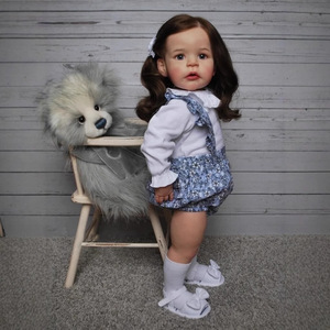 Muñeca Reborn NPK de 60 cm, Muñeca de Moda Realista con Cabello Rizado, Material de PVC, para Niños de 4 a 6 Años - Product Image 4