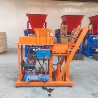 Machine Hydraulique de Fabrication de Briques en Terre Cuite, Machine à Briques Autobloquantes Diesel, Machine Manuelle de Pressage de Briques en Argile