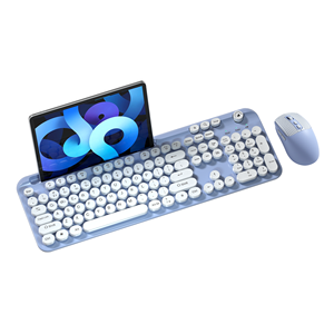 Thiết Kế Phổ Biến Đầy Màu Sắc Bàn Phím Chuột 2.4G Ergonomic Chơi Game Retro Bàn Phím Không Dây Và Chuột Combo Set - Product Image 6