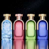 Flacon de parfum vide de luxe 100 ml, carré doré, pour huile de parfum, volume 50 ml